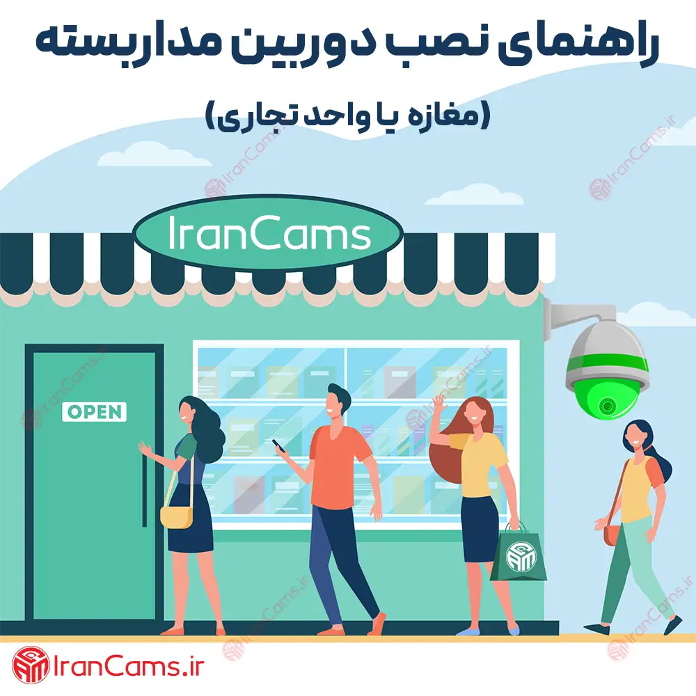 آموزش نصب دوربین مداربسته برای مغازه یا واحد تجاری irancams.ir